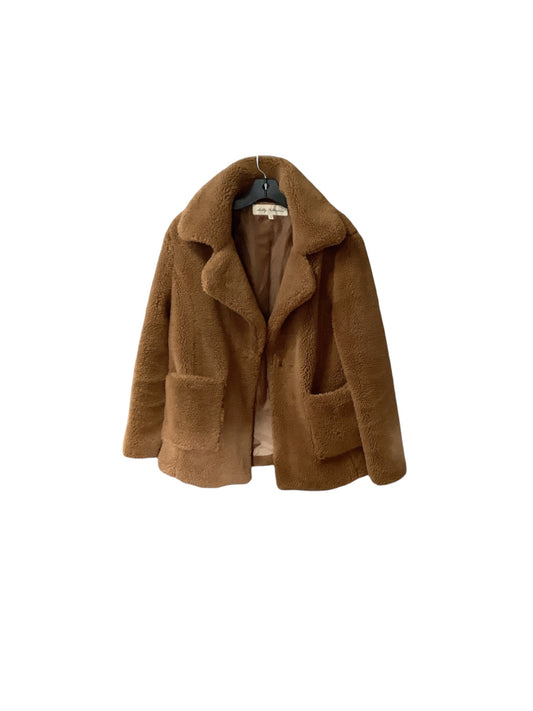 Jacket Faux Fur & Sherpa By Sebby In Brown, Size: M