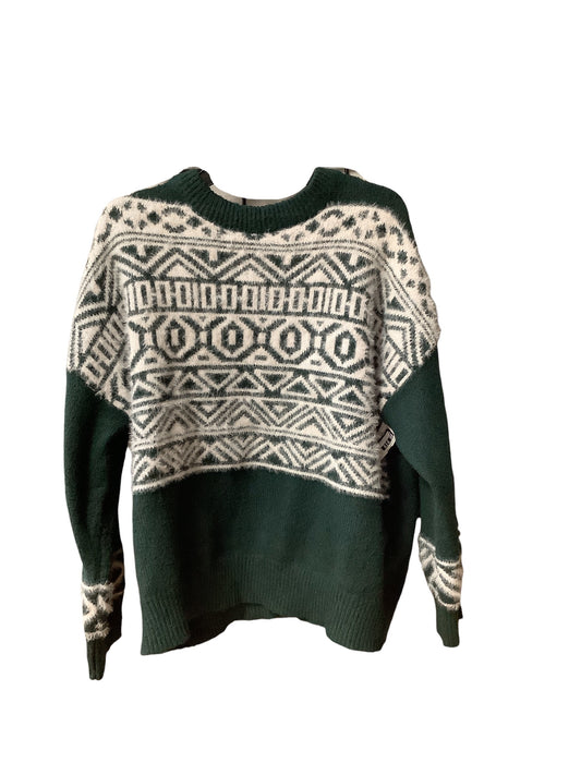 Sweater By Maurices In Green & White, Size: Xl