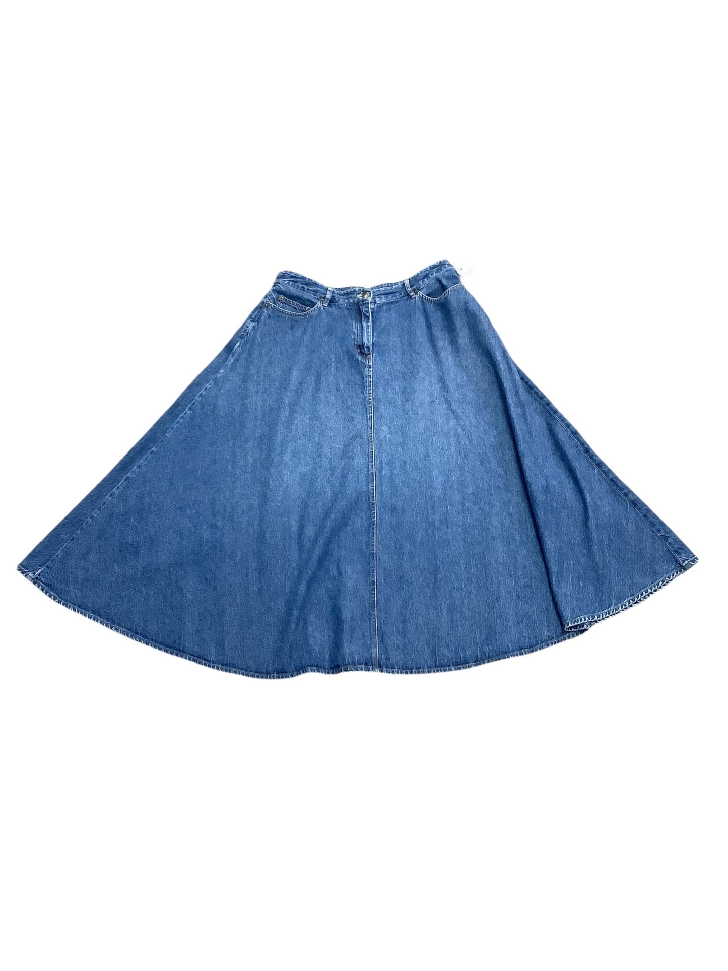 Skirt Midi By Isaac Mizrahi In Blue Denim, Size: 10