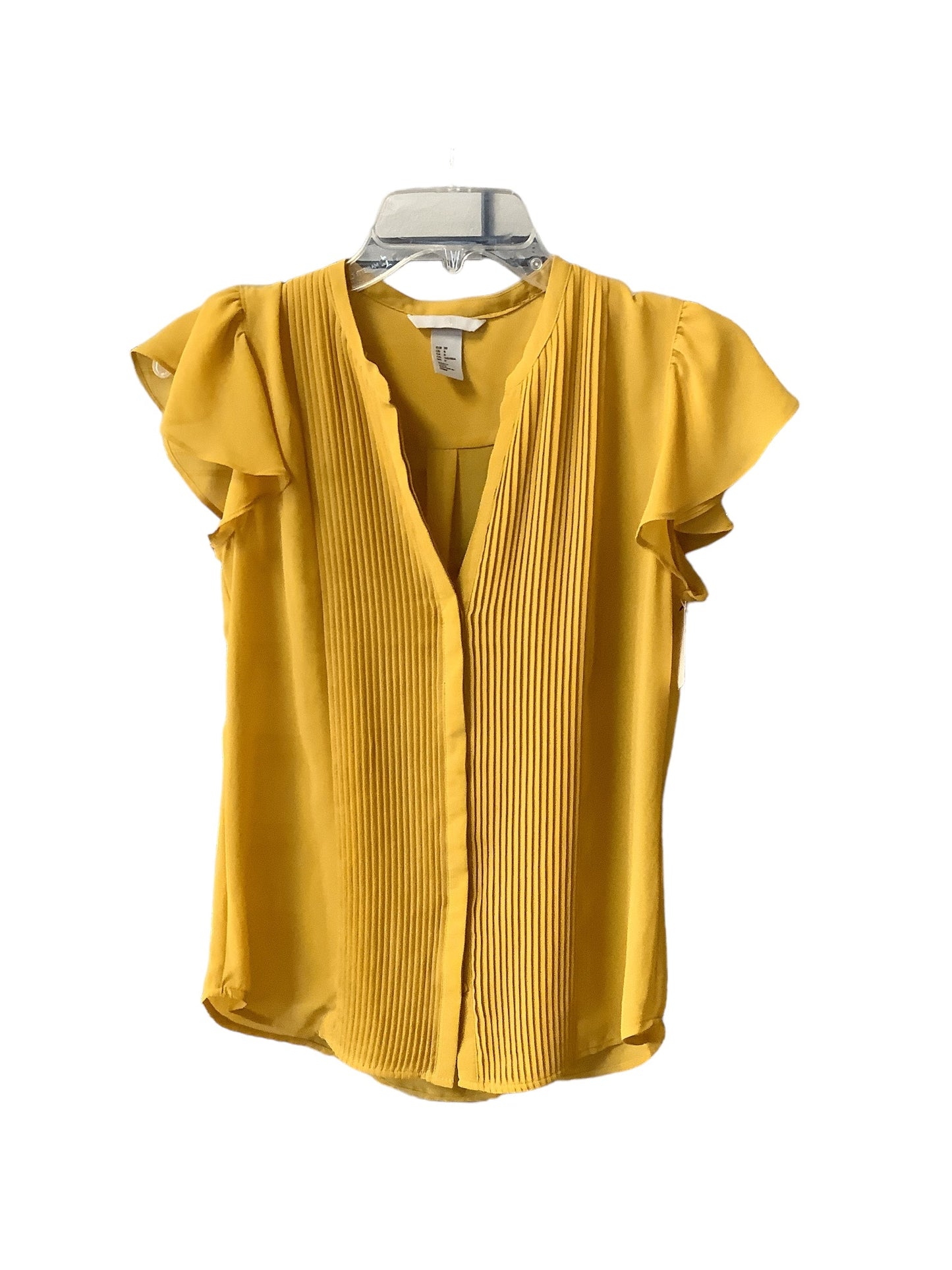 Yellow Top Short Sleeve H&m, Size 8