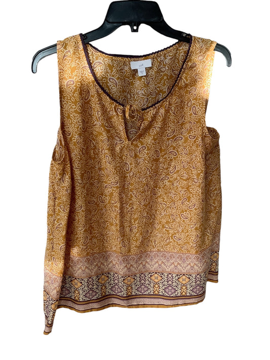 Top Sleeveless By J Jill In Yellow, Size: M