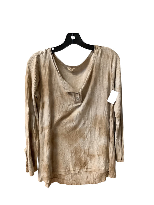 Top Long Sleeve By Pol In Brown, Size: S