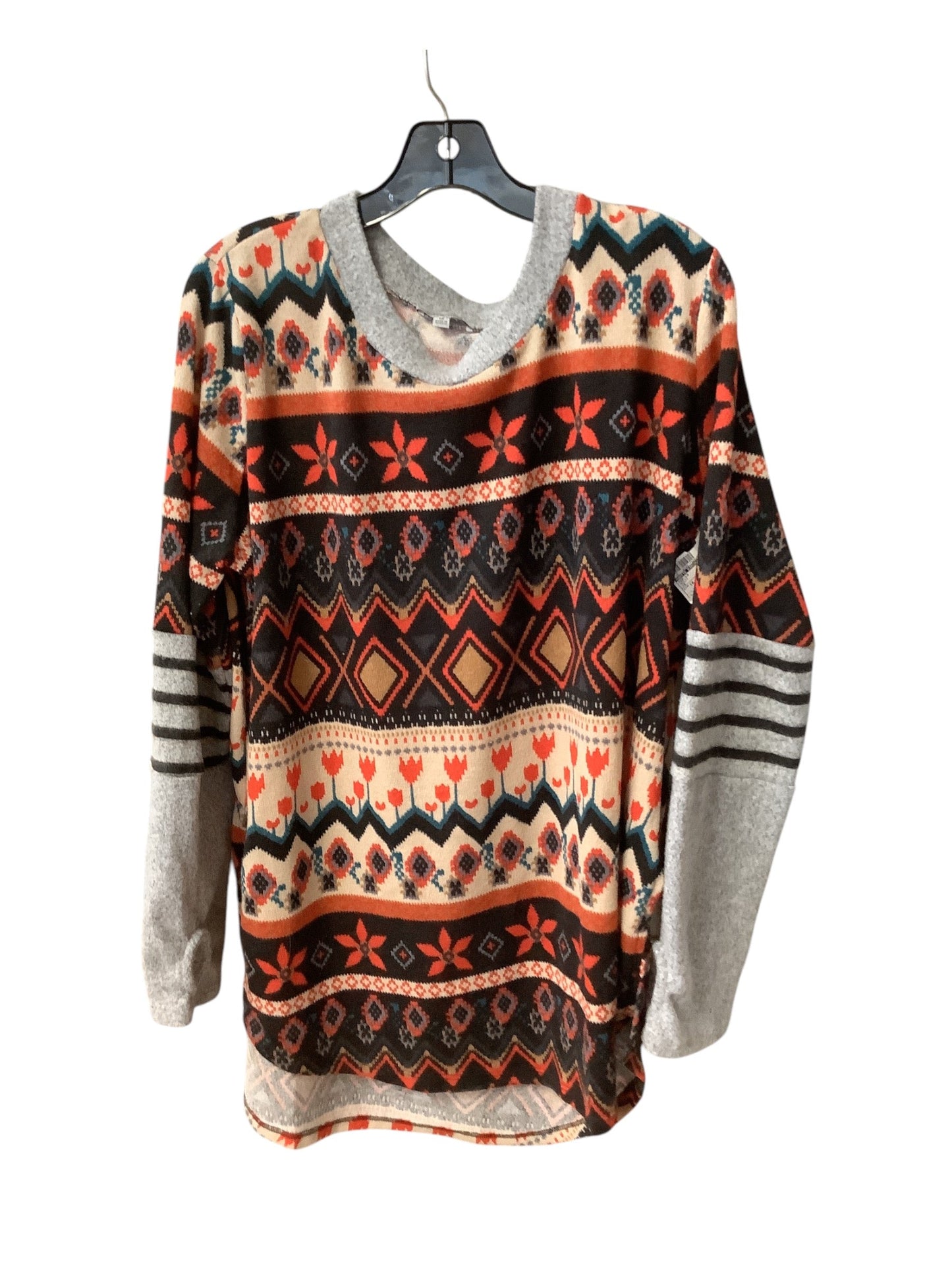 Top Long Sleeve By White Birch In Multi-colored, Size: 18