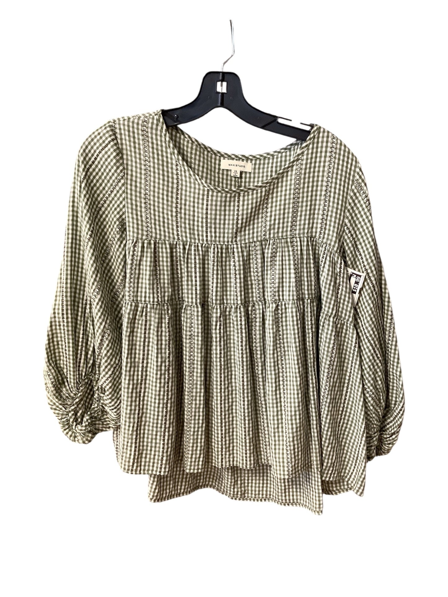 Top Long Sleeve By Max Studio In Green, Size: Xs