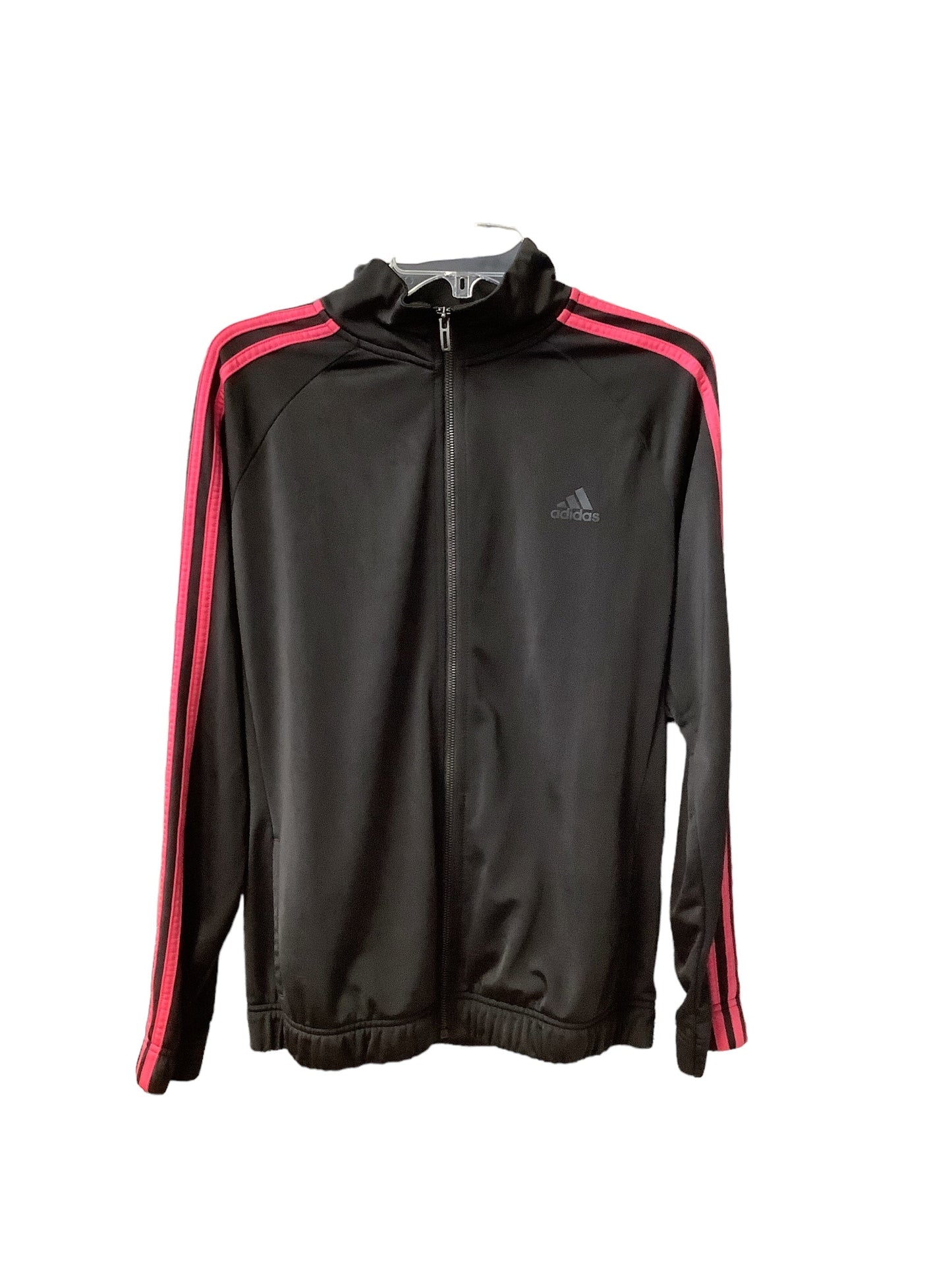 Athletic Jacket By Adidas In Black, Size: L