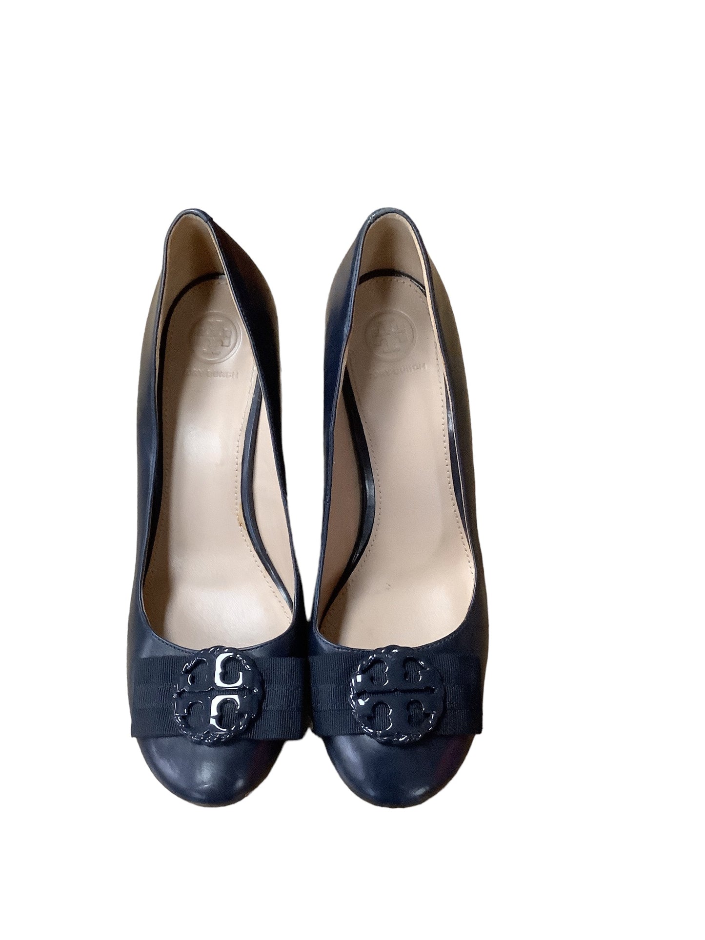 Navy Shoes Heels Platform Tory Burch, Size 8