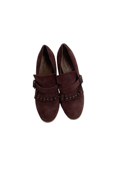 Red Shoes Heels Block Kork Ease, Size 8