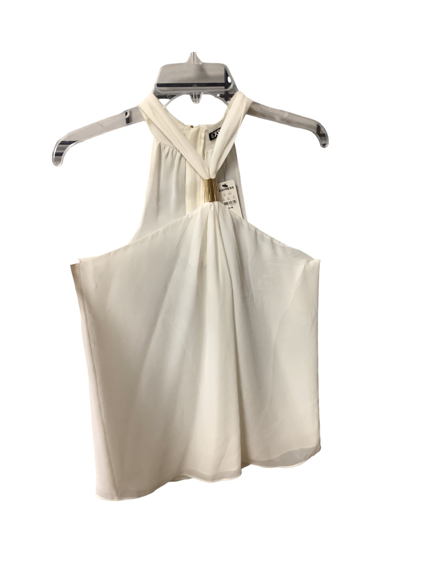 Top Sleeveless By Express In White, Size: M