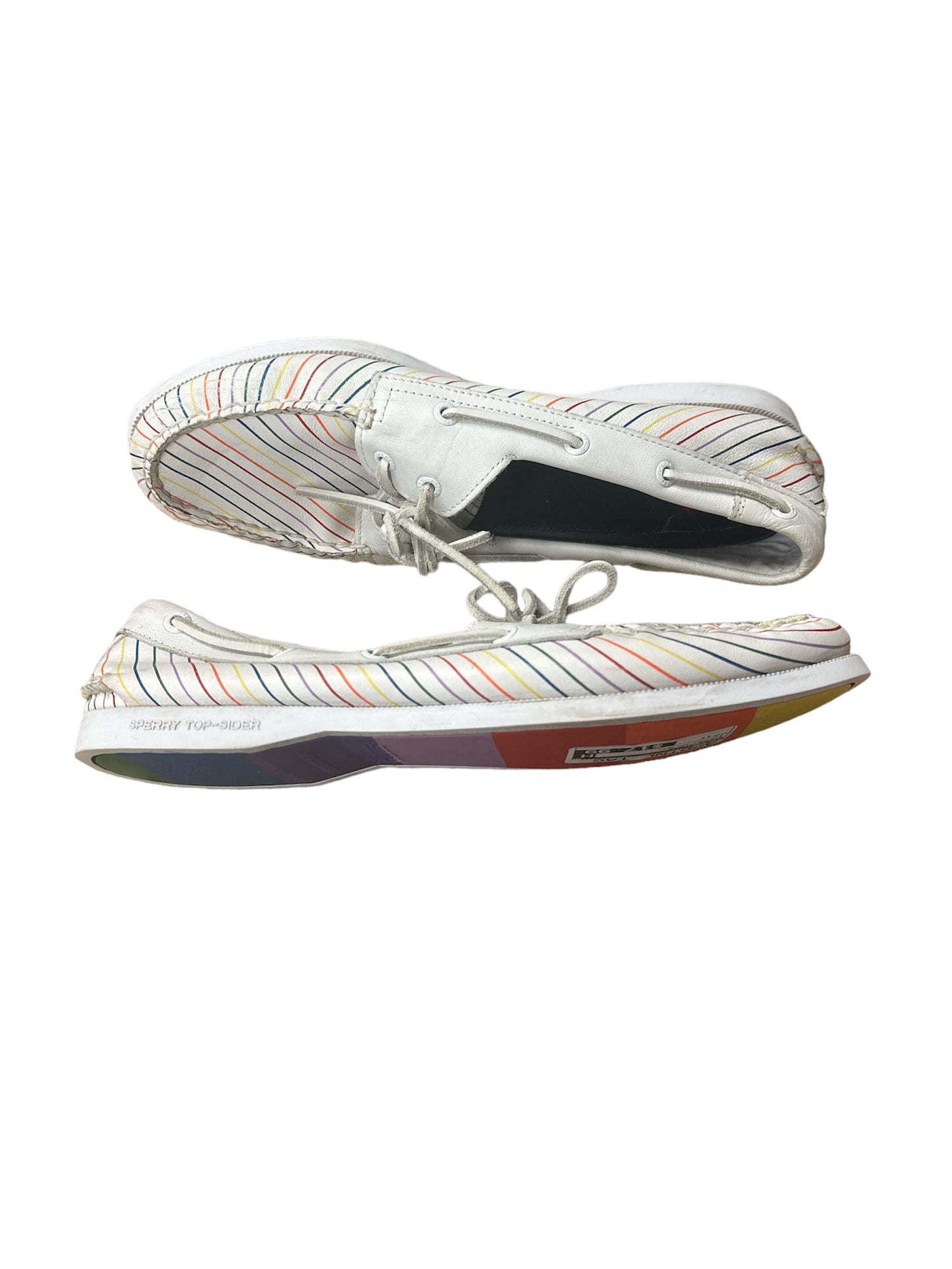 Shoes Flats By Sperry In Striped Pattern, Size: 11