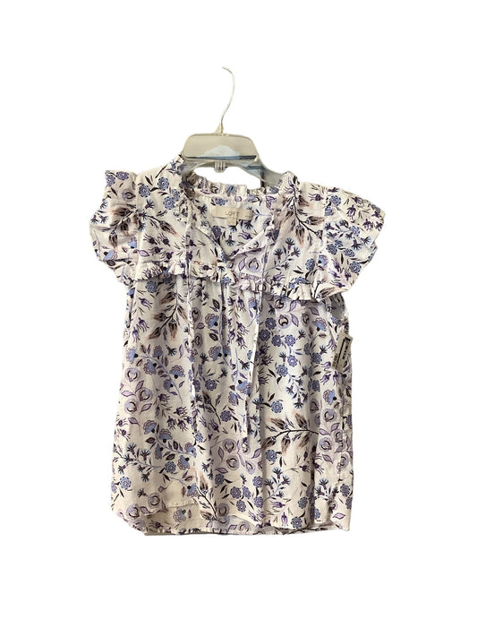 Floral Print Top Long Sleeve Loft, Size Xs