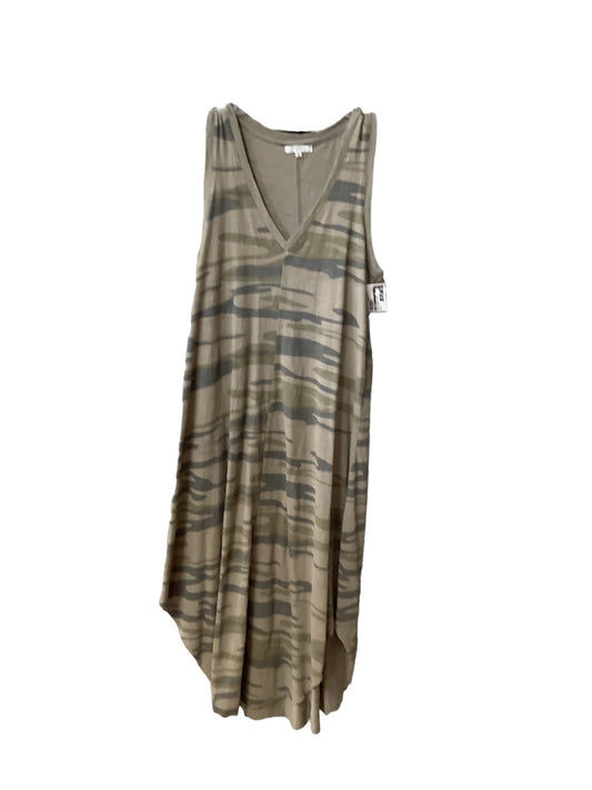 Camouflage Print Dress Casual Midi Z Supply, Size M