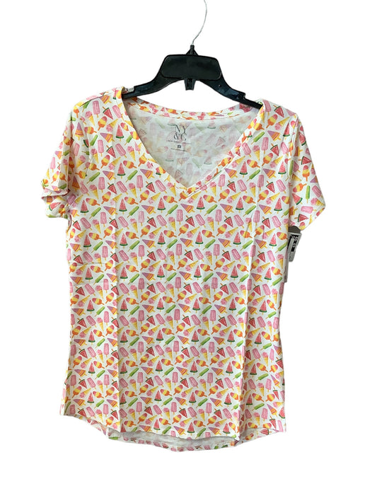 Multi-colored Top Short Sleeve New York And Co, Size M