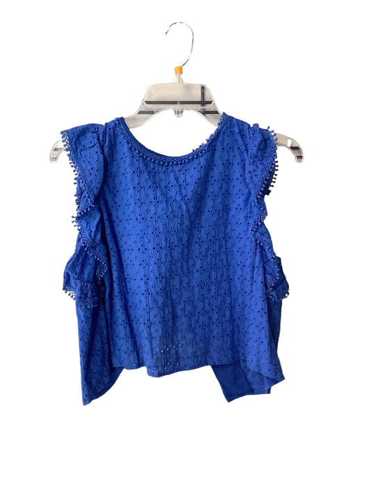 Top Sleeveless By Zara In Blue, Size: M