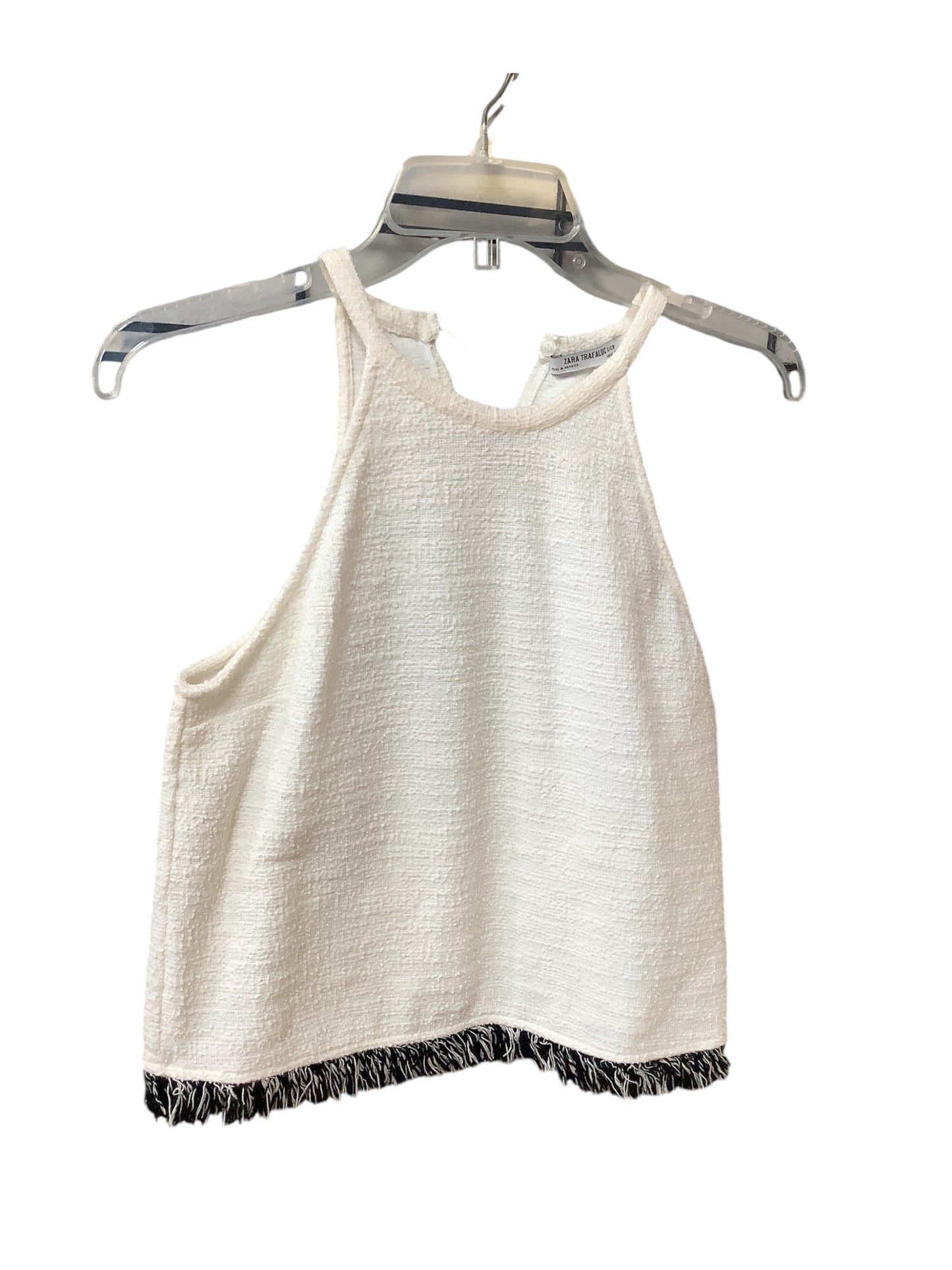 Top Sleeveless By Zara In White, Size: S