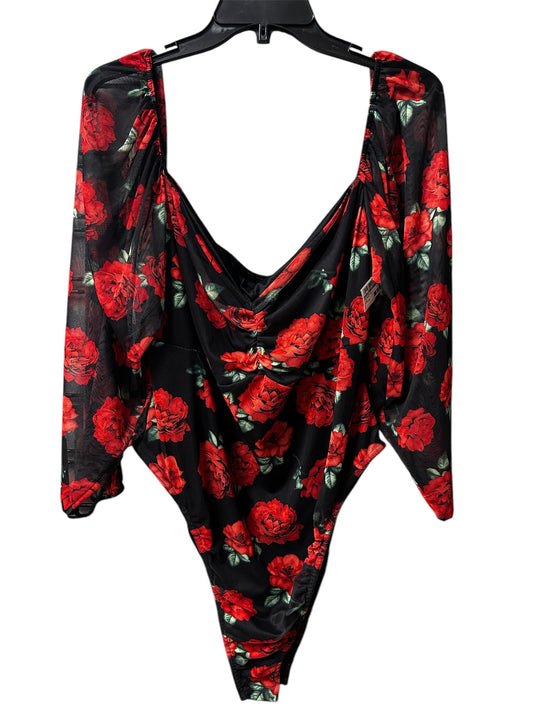 Bodysuit By Boohoo Boutique In Floral Print, Size: 2x