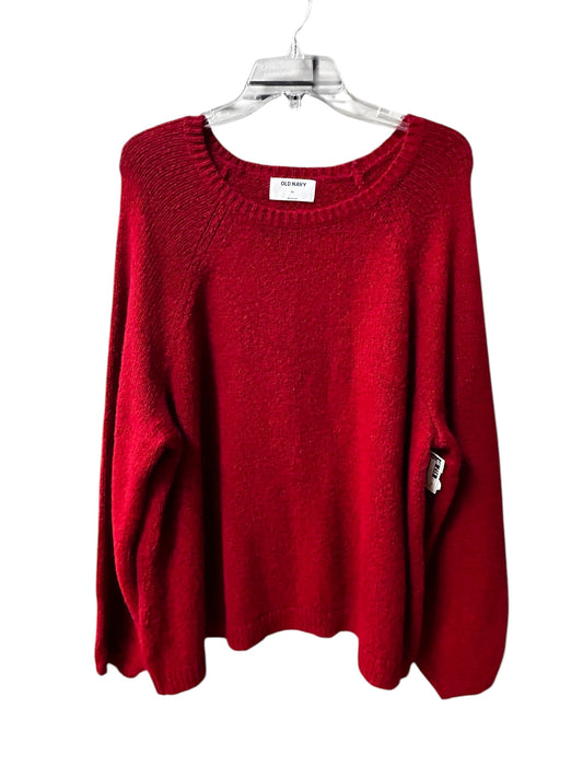 Sweater By Old Navy In Red, Size: 1x