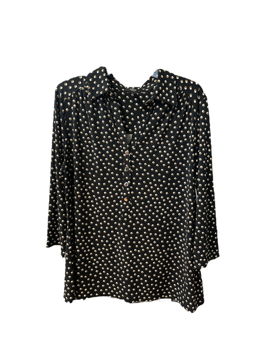 Top Long Sleeve By Alfani In Black, Size: 1x