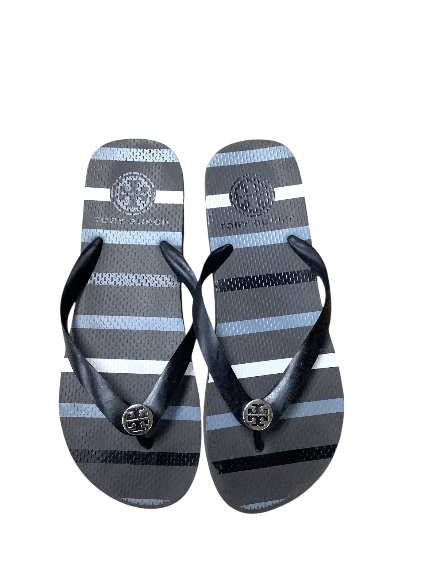 Sandals Flip Flops By Tory Burch In Striped Pattern, Size: 7