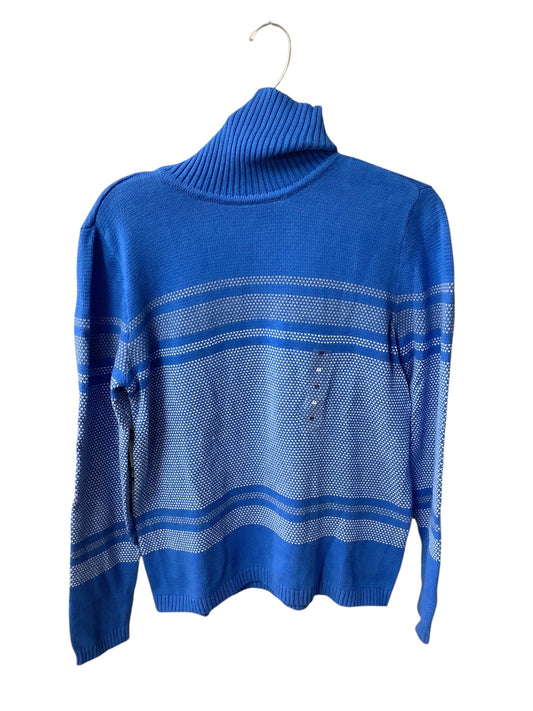 Sweater By Karen Scott In Blue, Size: M