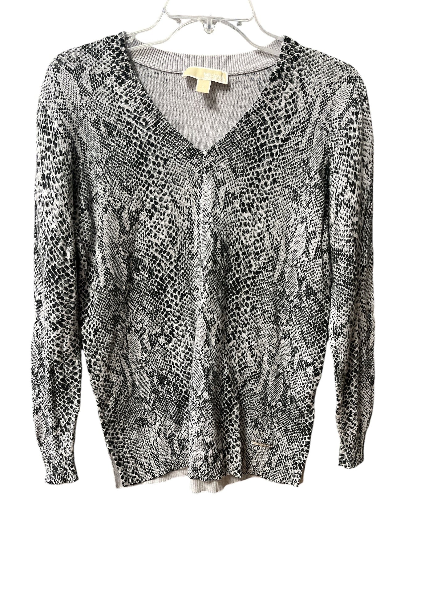 Sweater By Michael By Michael Kors In Snakeskin Print, Size: S