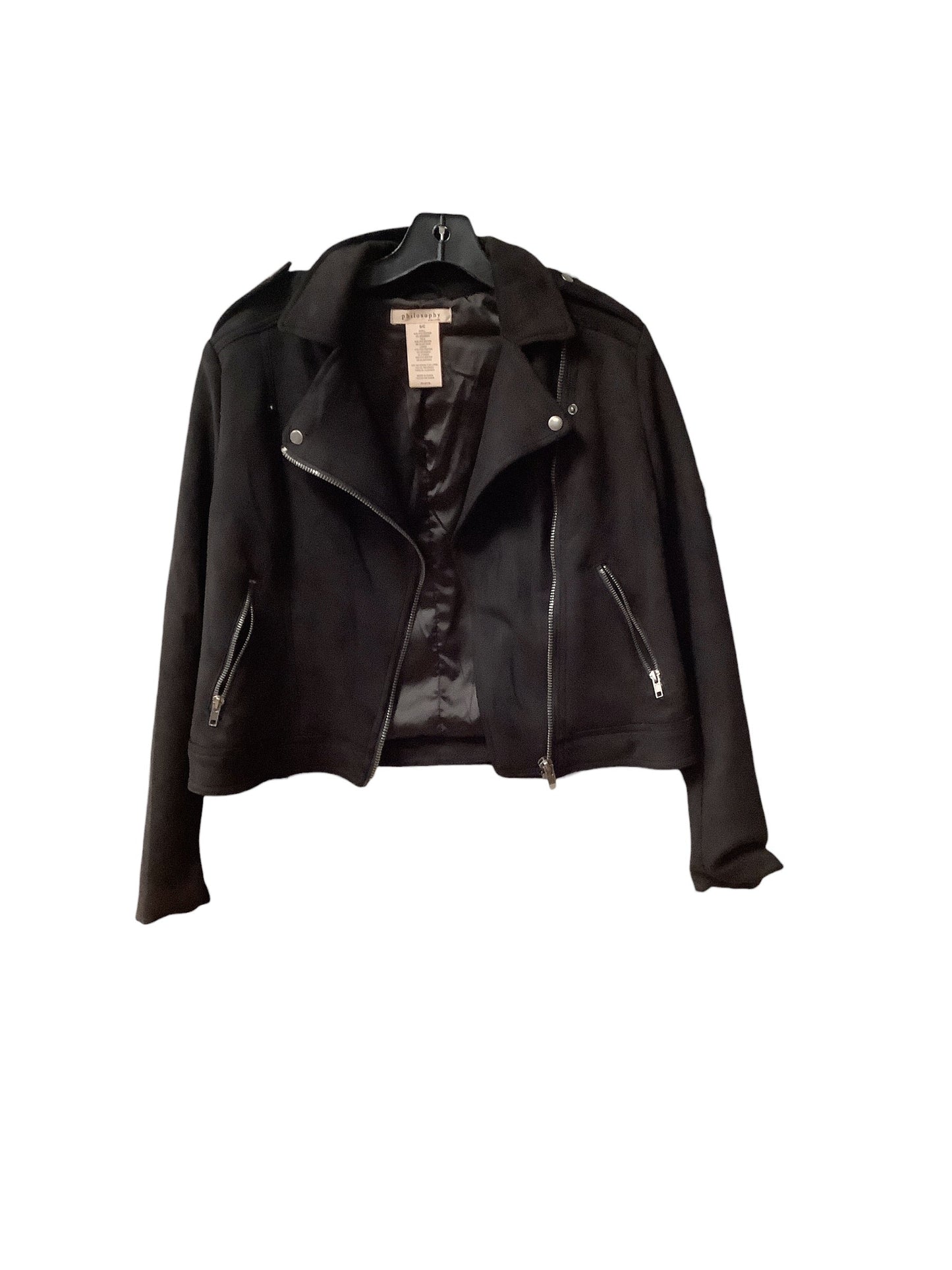 Jacket Moto By Philosophy In Black, Size: S