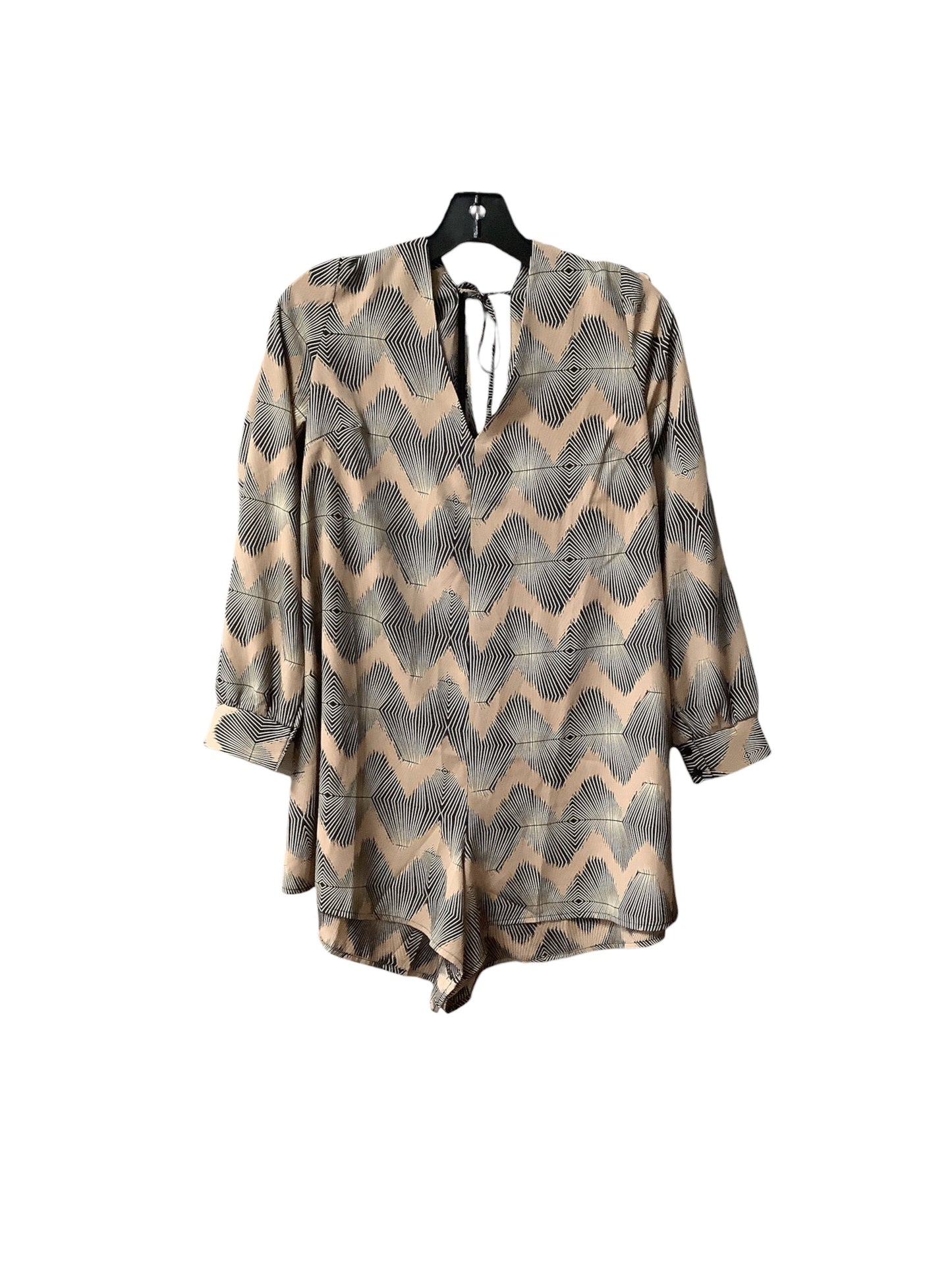 Top Long Sleeve By Lush In Brown, Size: S