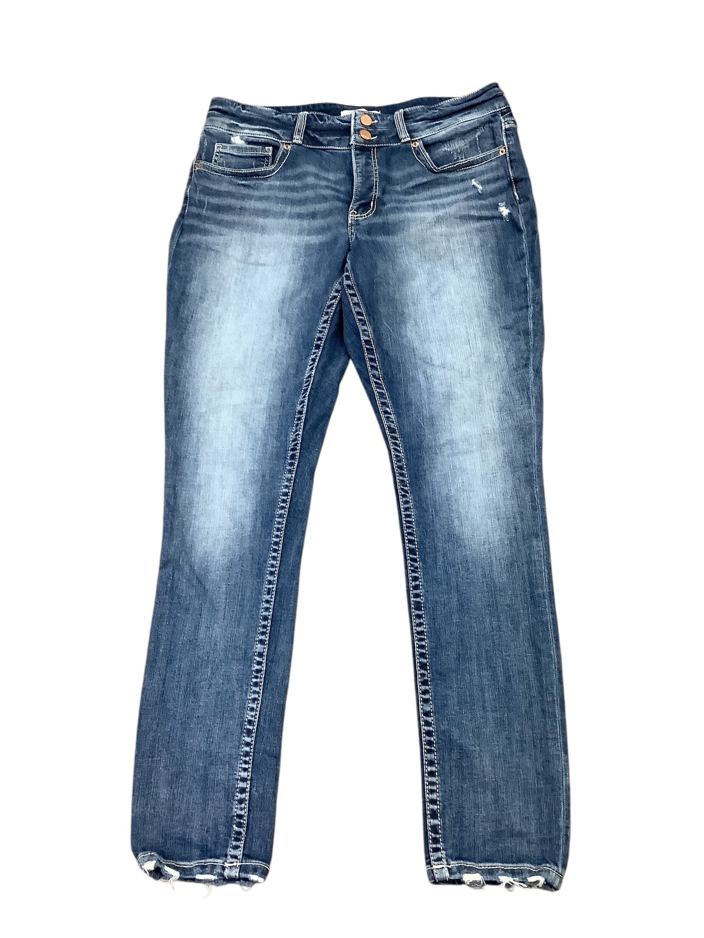 Jeans Skinny By Bke In Blue Denim, Size: 12