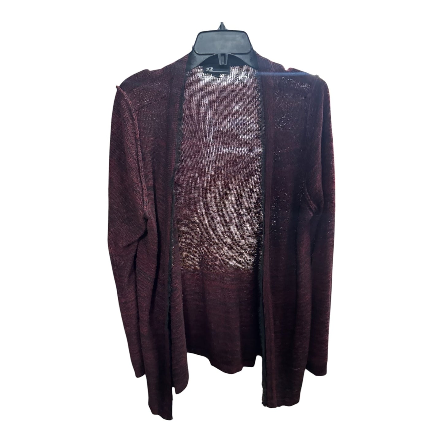 Cardigan By Agb In Maroon, Size: Xl