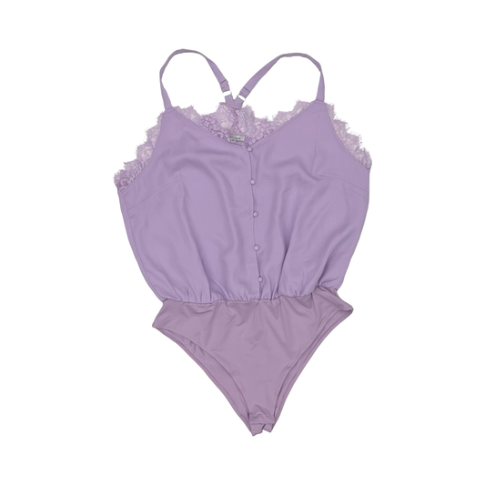 Bodysuit By White Birch In Purple, Size:1X