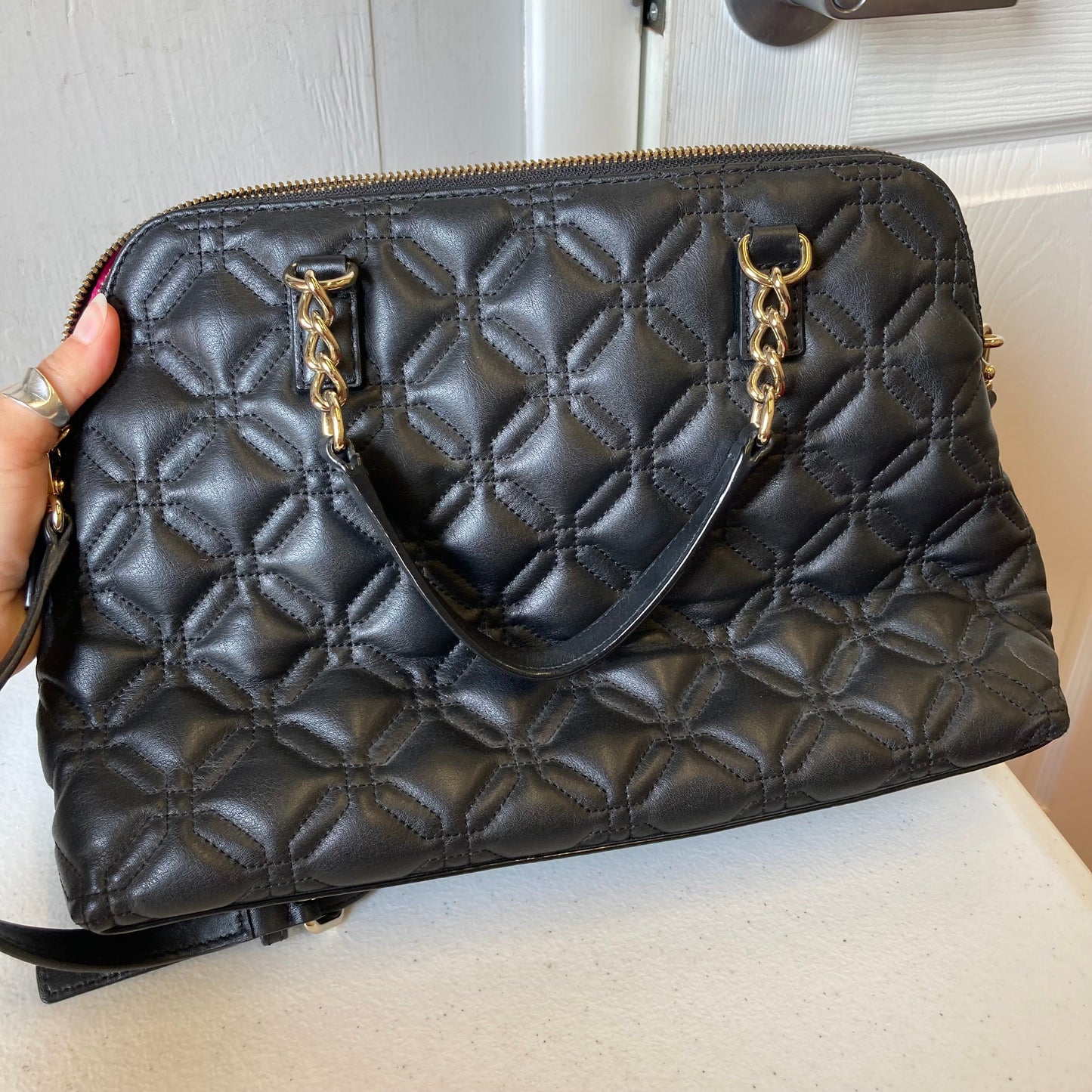 Handbag Designer By Kate Spade In Black, Size:Medium