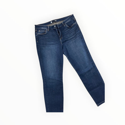 Jeans Straight By Kut In Blue Denim, Size:16