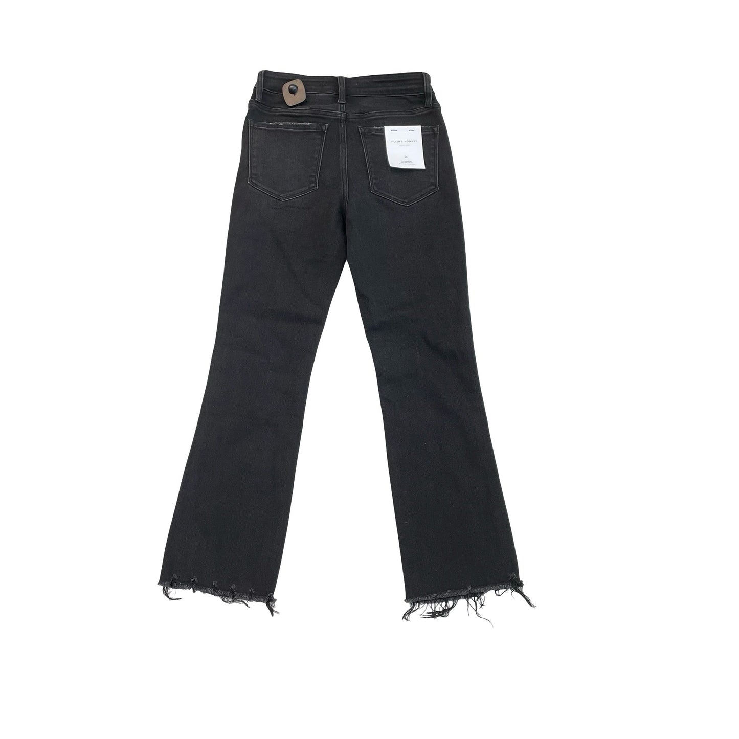 Jeans Straight By Flying Monkey In Black Denim, Size:2