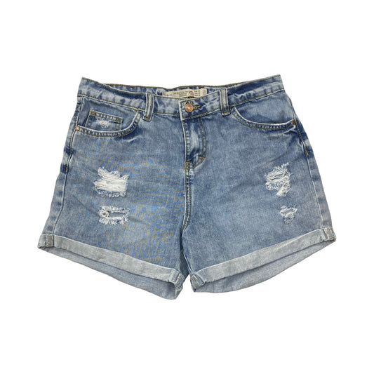 Shorts By Zara In Blue Denim, Size:6