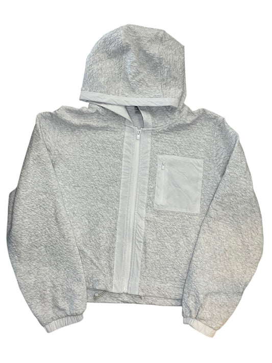 Athletic Sweatshirt Hoodie By Mono B In Grey, Size:L