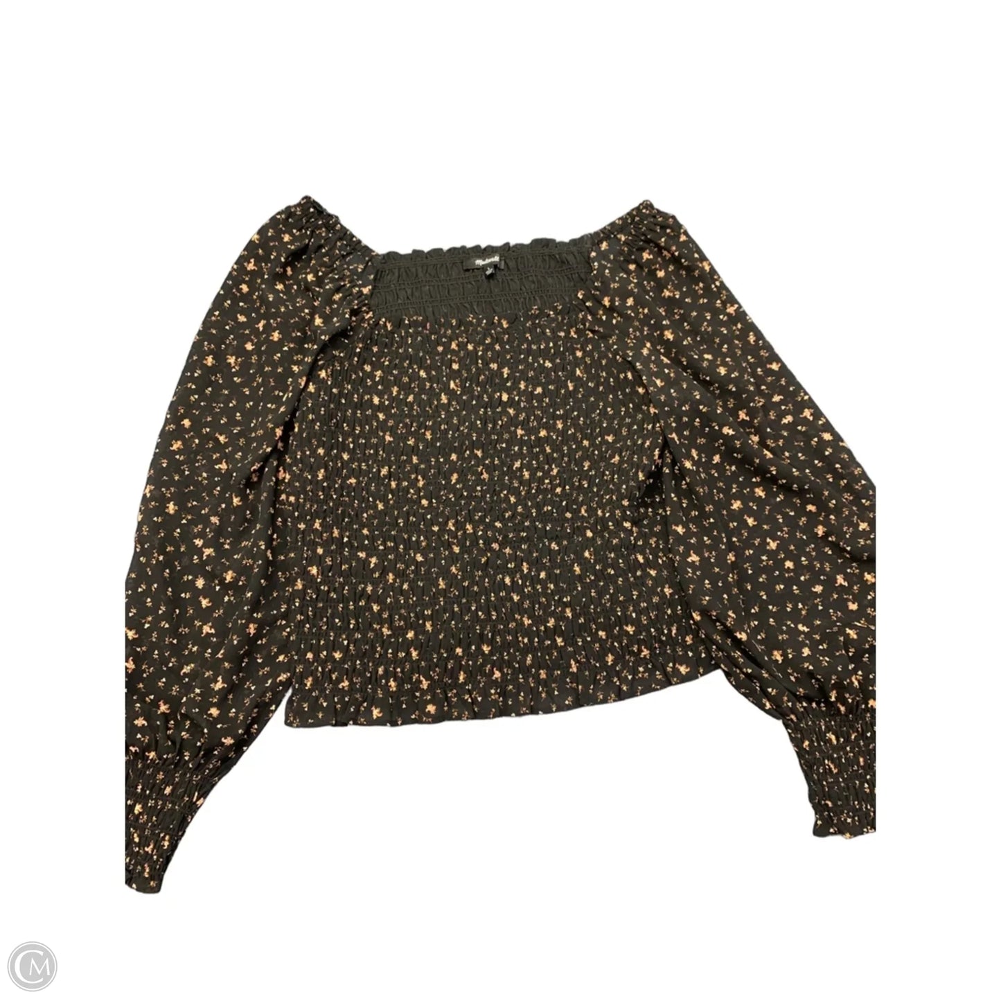 Blouse Long Sleeve By Madewell In Black, Size: L