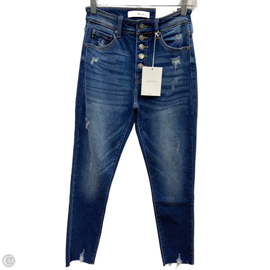 Jeans Skinny By Kancan In Blue Denim, Size: 0