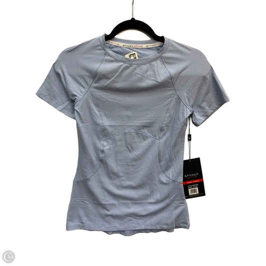 Athletic Top Short Sleeve By Spyder In Blue, Size: Xs