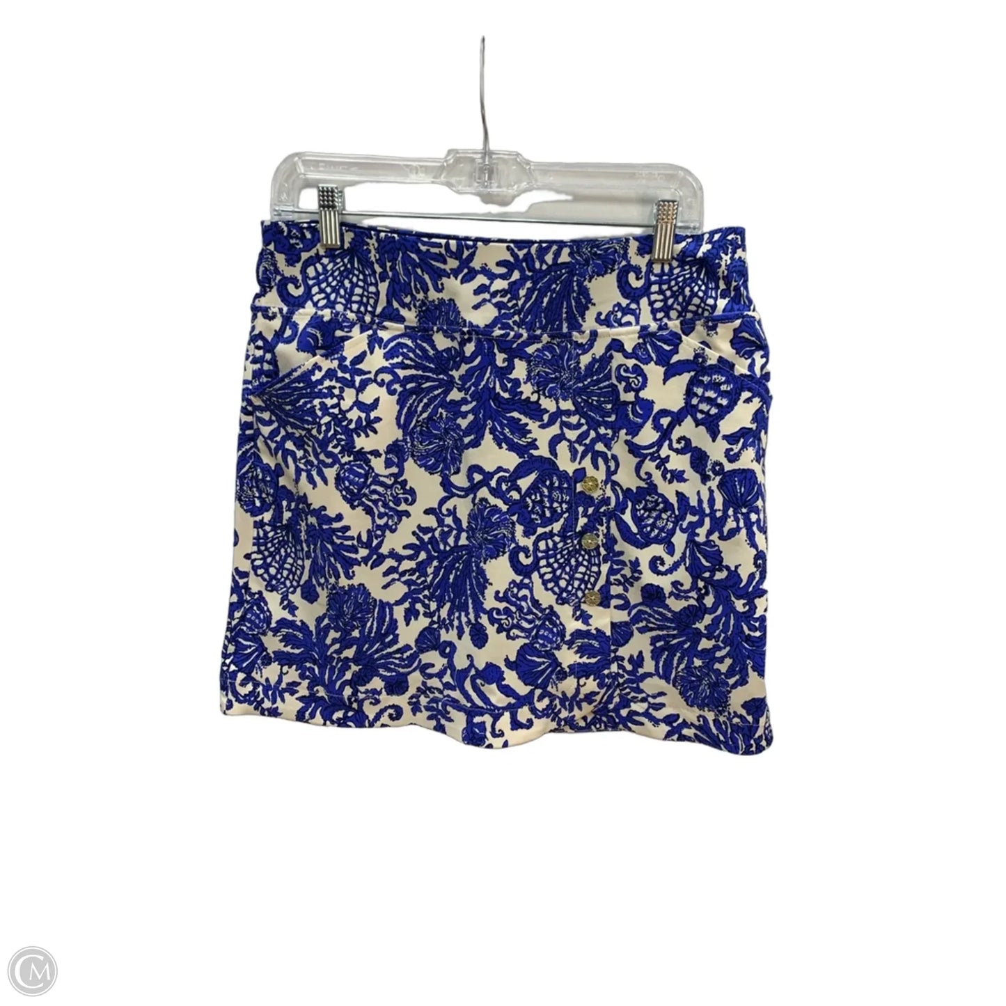 Skort Designer By Lilly Pulitzer In Blue & White, Size: 6