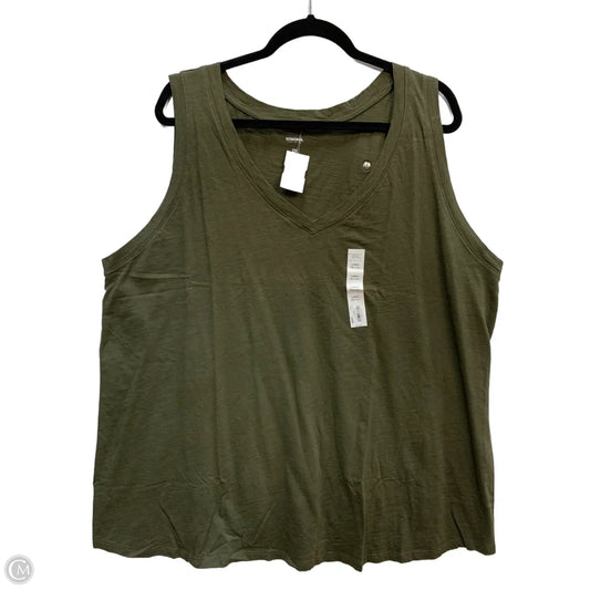 Tank Top By Sonoma In Green, Size: 2x
