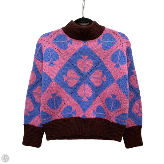 Sweater Designer By Kate Spade In Blue & Pink, Size: Xs