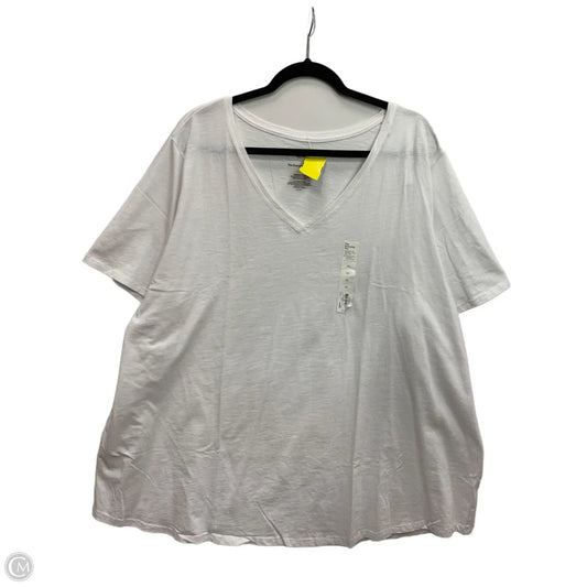 Top Short Sleeve Basic By Sonoma In White, Size: 3x
