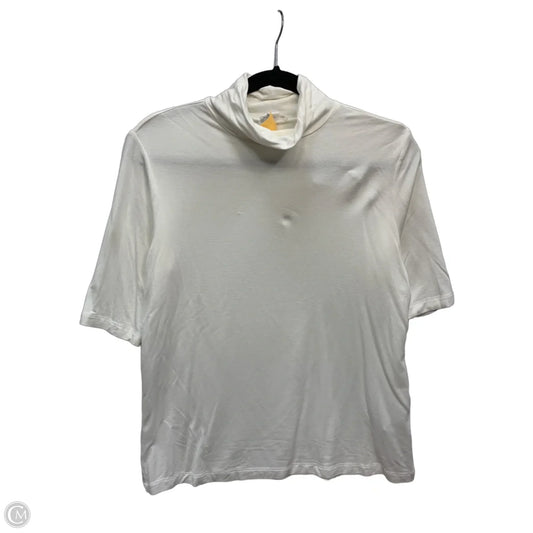 Top Short Sleeve By Tribal In Cream, Size: M