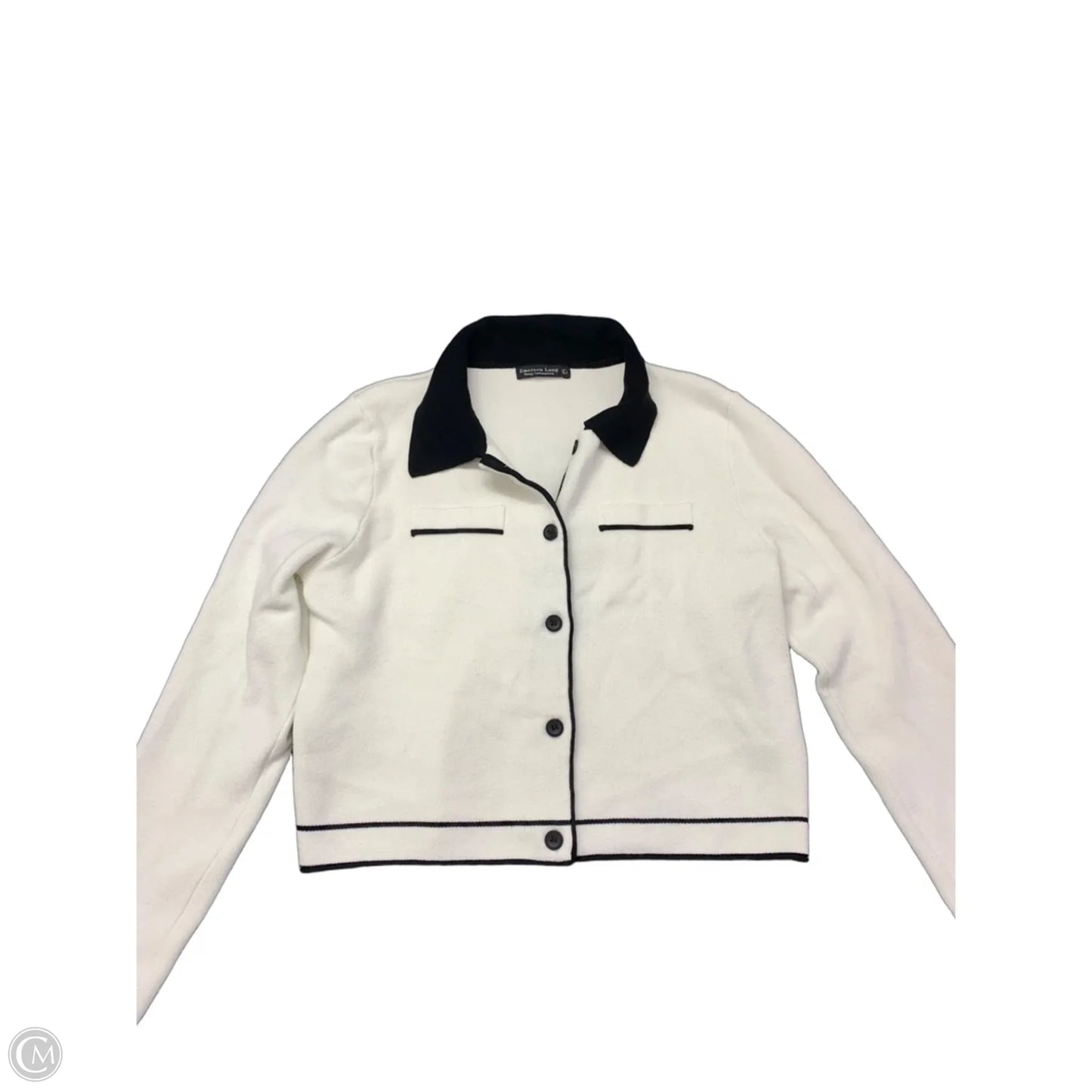 Sweater Cardigan By Emerson Lang In Black & White, Size: L