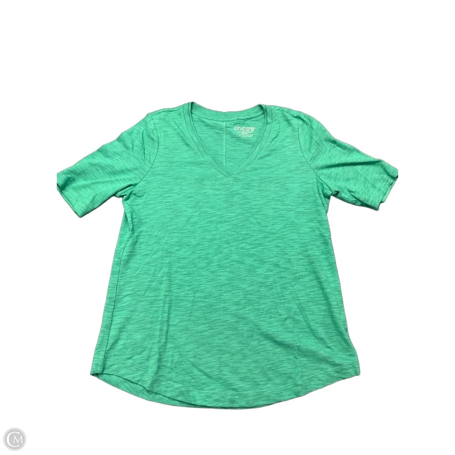 Top Short Sleeve Basic By Chicos In Green, Size: S