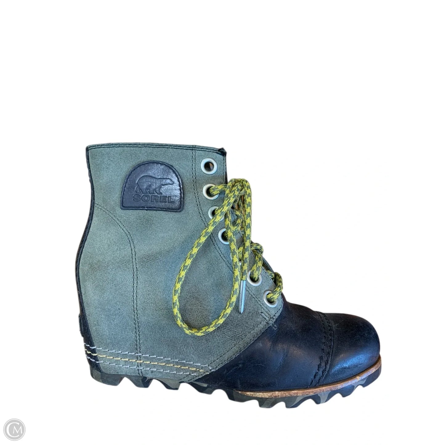 Boots Ankle Heels By Sorel In Green, Size: 6