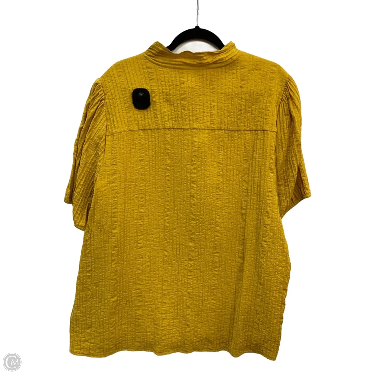 Top Short Sleeve By Lane Bryant In Yellow, Size: 24