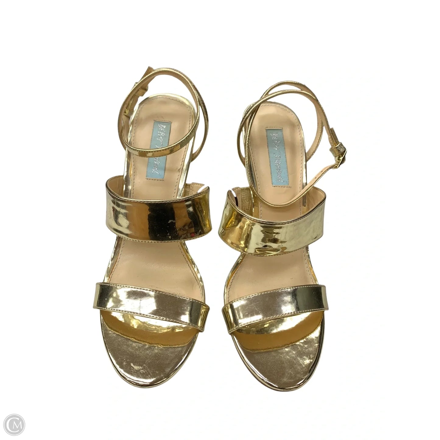 Shoes Heels Stiletto By Betsey Johnson In Gold, Size: 8.5