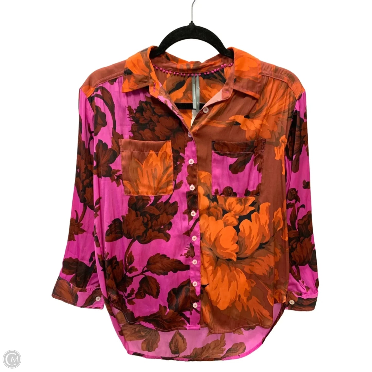 Top Long Sleeve By Anthropologie In Purple & Red, Size: Xsp