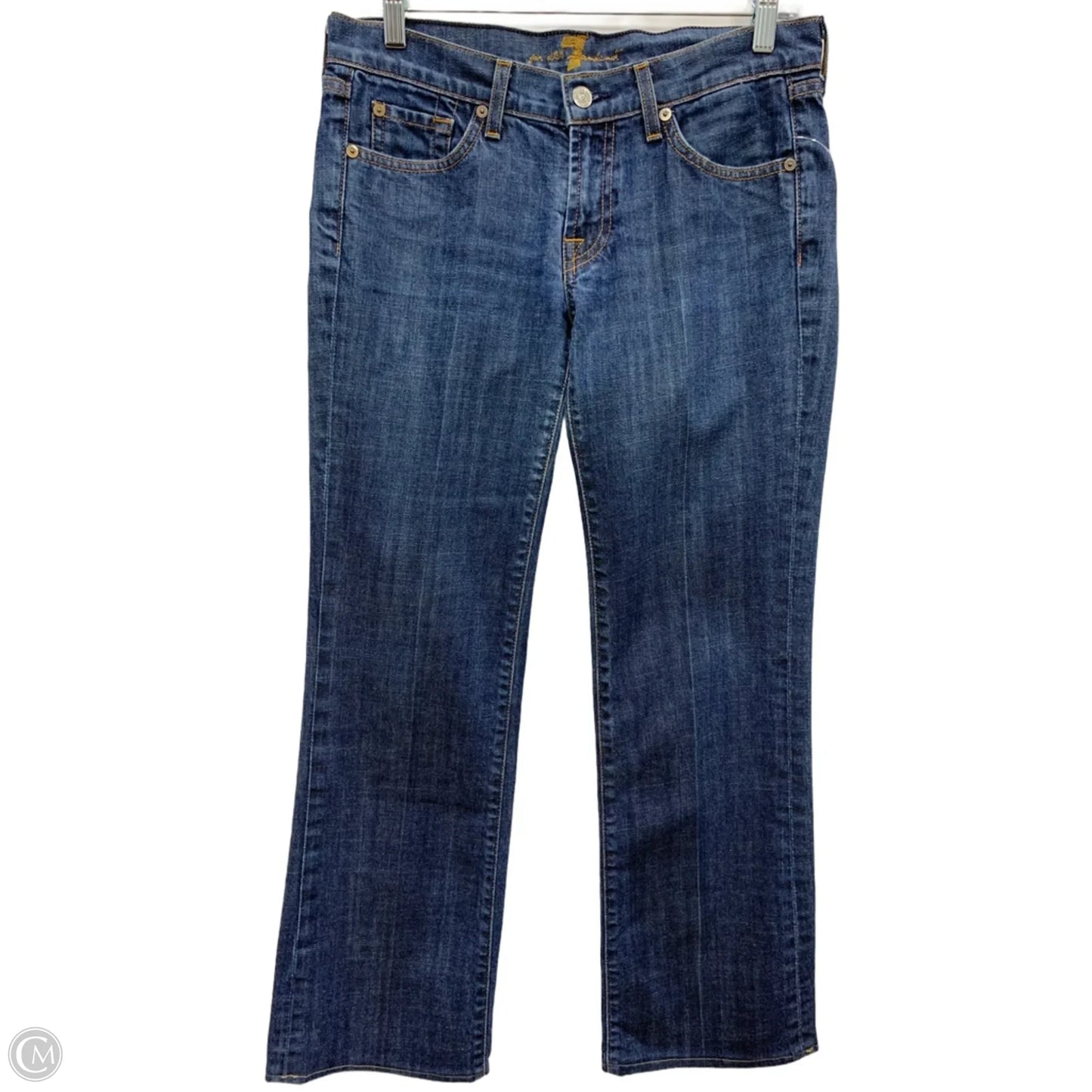 Jeans Boot Cut By 7 For All Mankind In Blue Denim, Size: 6