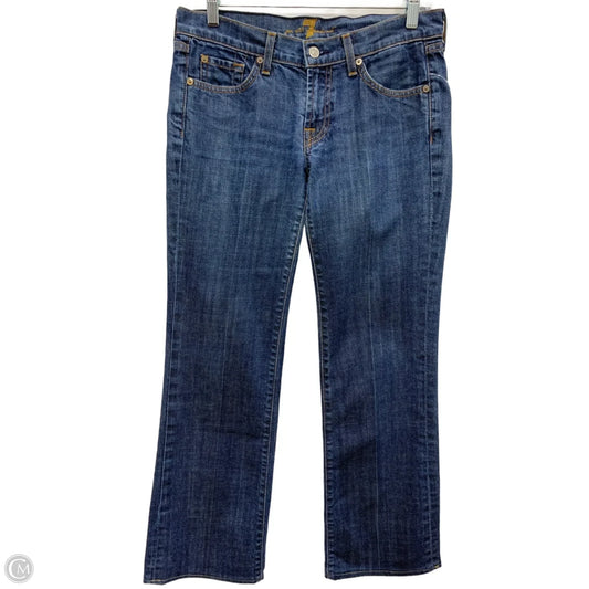 Jeans Boot Cut By 7 For All Mankind In Blue Denim, Size: 6
